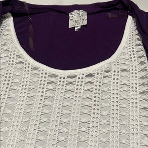 NAIF Purple and White Blouse
